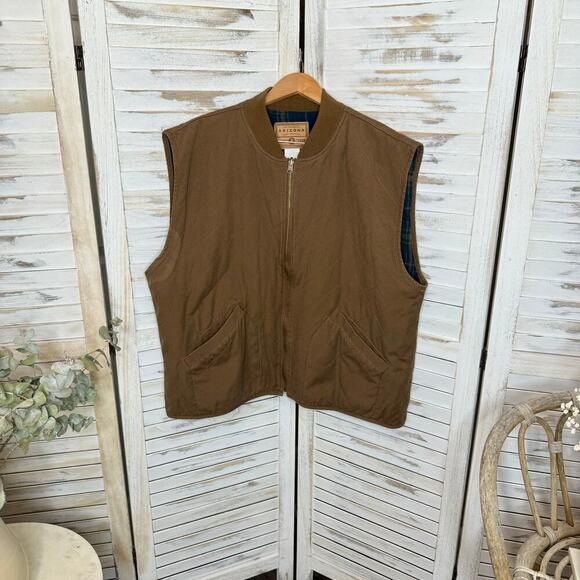 VINTAGE ARIZONA JEANS CO Men's XXL Chore Jacket Barn Coat Vest Canvas Brown - Picture 3 of 15